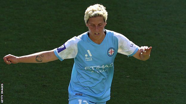 Stott playing for Melbourne City