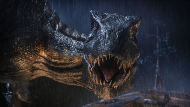 Animal inspirado no T. rex do filme Jurassic World