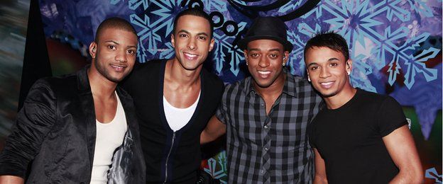 JB Gill (far left) with other JLS members (from left to right) Marvin, Oritse and Ashton