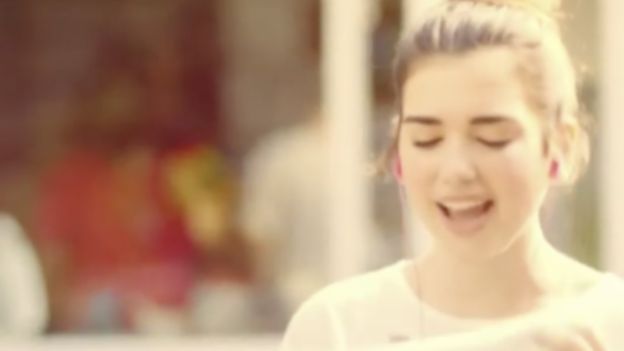 Dua Lipa in her X Factor advert
