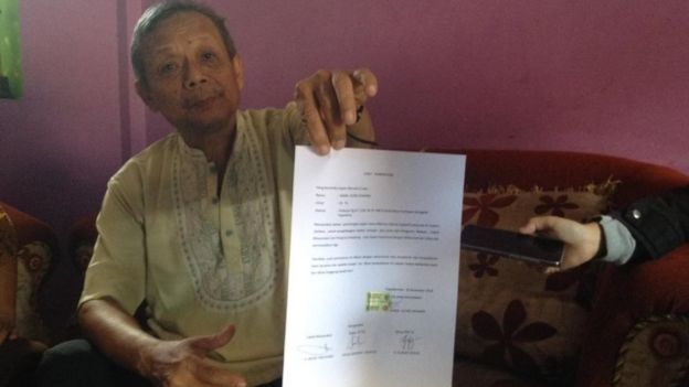 Bedjo yang ikut tanda tangan di surat pernyataan tersebut