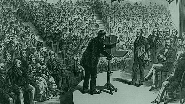 Alexander Graham Bell patentó su teléfono en 1876.