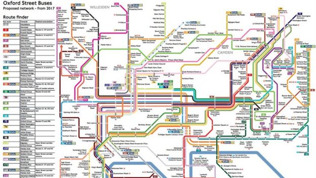 TfL Bus route map
