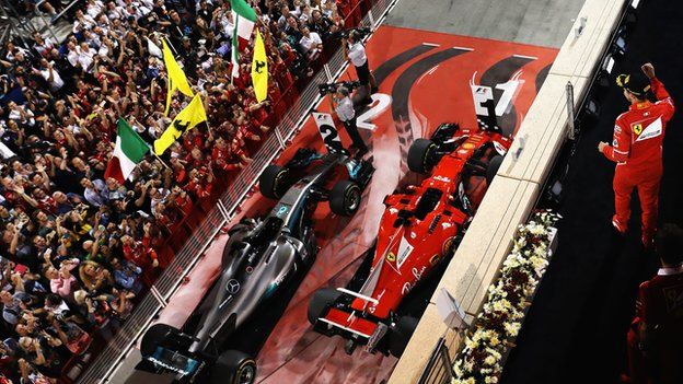 Sebastian Vettel wins the 2017 Bahrain Grand Prix