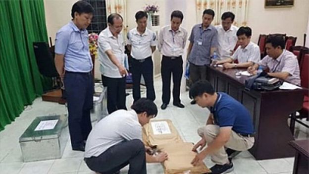 Tổ công tác kiểm tra gian lận thi cử tại Hà Giang.