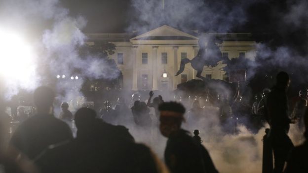 Protestas frente a la Casa Blanca