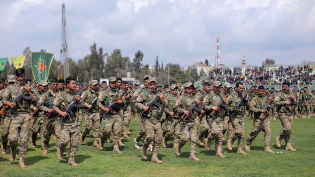Бойцы YPG