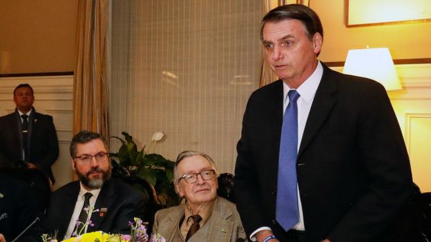 Ernesto Araújo, Olavo de Carvalho e Bolsonaro