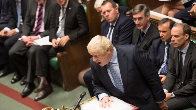 Boris Johnson in the House of Commons