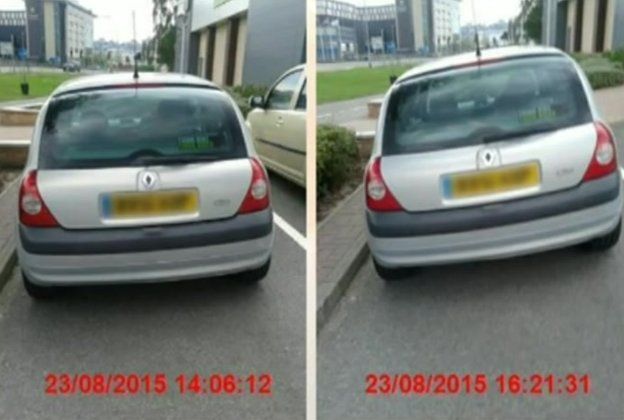 Matthew Treacy's car photographed at Tritton Retail Park