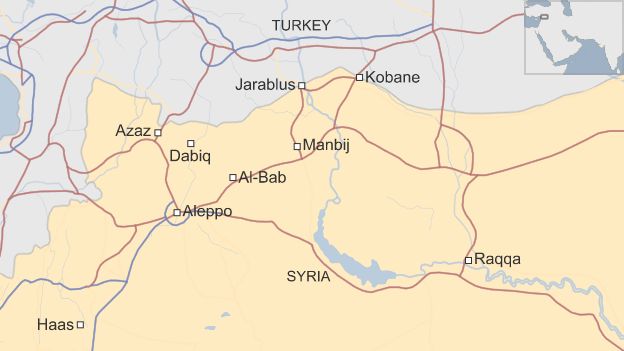 Map of northern Syria