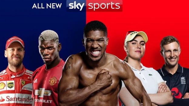 SkySports advert for its segmented channels