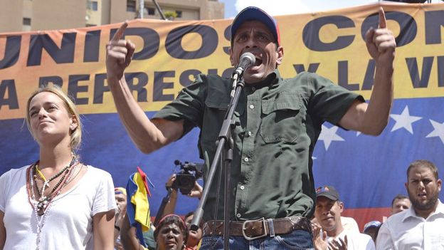 Henrique Capriles en un discurso