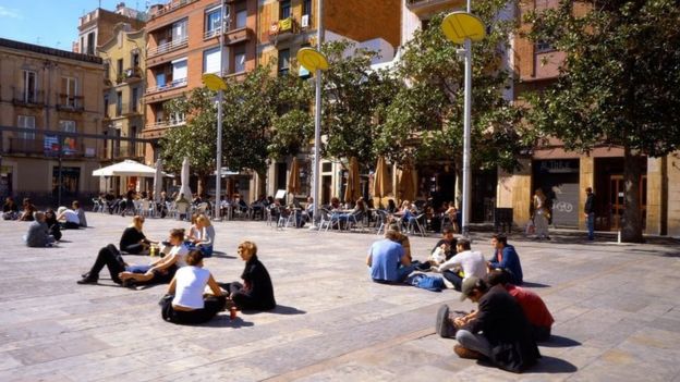 Plaza Del Sol en Barcelona.