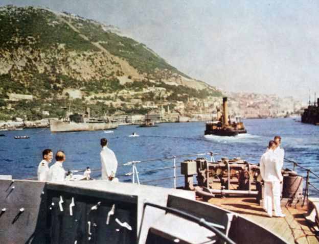 Fuerzas británicas en Gibraltar, en 1939.