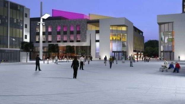The arts complex in Guildhall Square