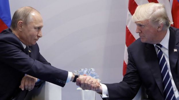 Putin y Trump se vieron por primera vez con motivo de una cumbre del G20 en Hamburgo.