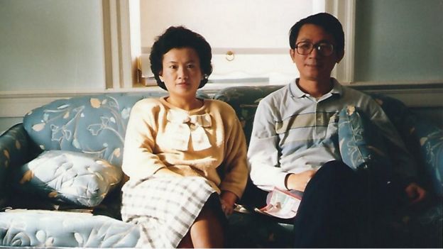 Bà Betty Chang và ông Chang Hsien-yi, năm 1988, tại Hoa Kỳ