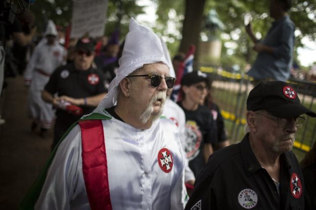 Bir Ku Klux Klan üyesi