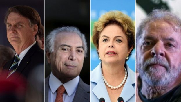 Bolsonaro, Temer, Dilma e Lula