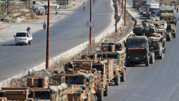تشير أنباء إلى ان القافلة التركية في إدلب كانت متوجهة إلى بلدة خان شيخون التي تخضع لسيطرة المعارضة