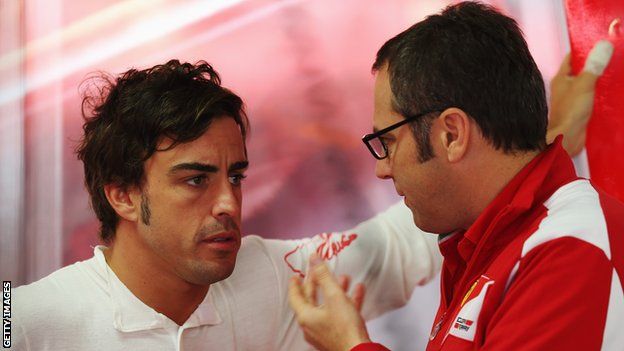 Fernando Alonso and Stefano Domenicali 2010