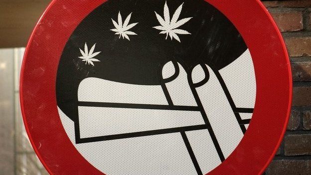 sign saying cannabis smoking is forbidden