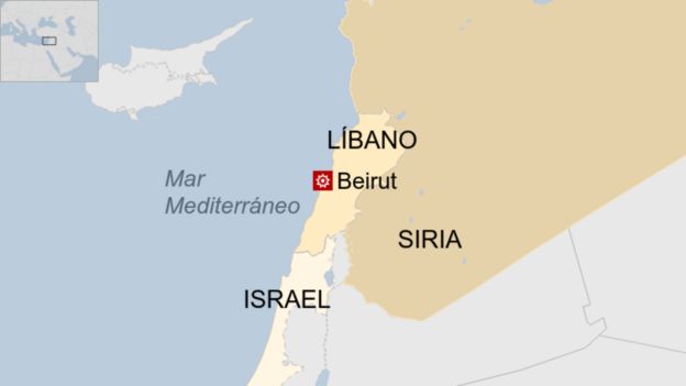 Mapa de Beirut