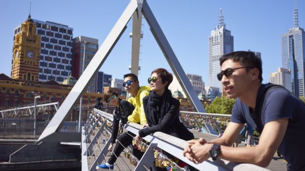 Viajeros chinos en Australia