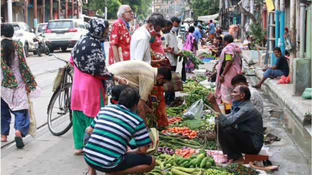A vegetable vendor in Delhi