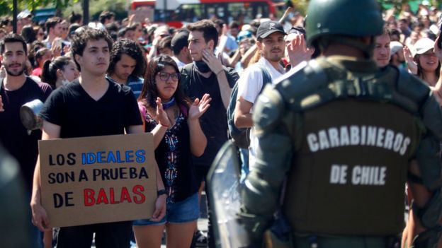 Protestas en Chile.