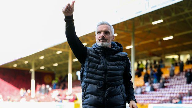 Jim Goodwin took charge of Aberdeen for the first time in Saturday's game at Motherwell