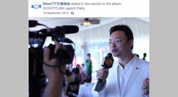 Xu Ming pictured in WCM777 Facebook post