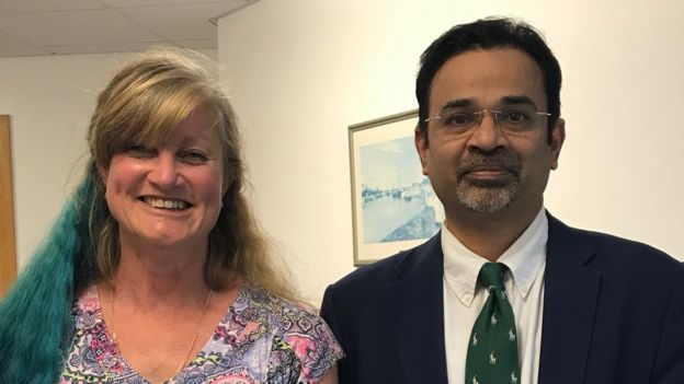 Alison Cameron and Mr Girish Vajramani from University Hospital Southampton