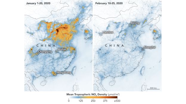 美国太空总署（NASA）称，中国农历新年假期常常会带来空气污染水平的降低，但是今年的疫情令污染下降持续的时间更长。