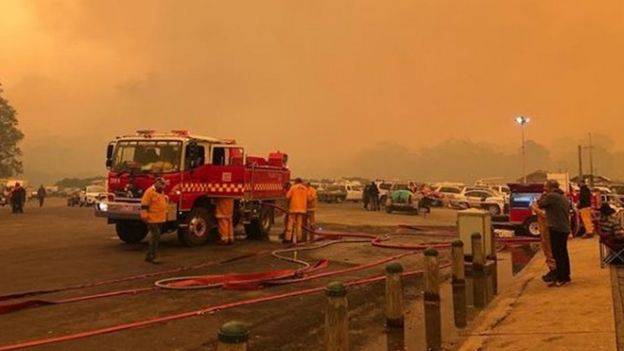 Firefighters at Mallacoota