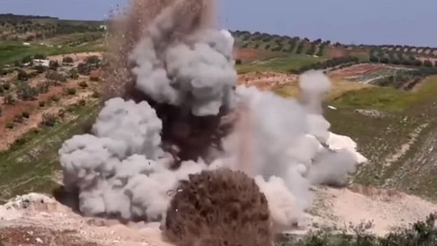 Bombardeo de un hospital en Idlib.