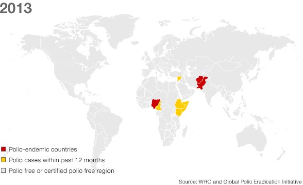 Map: Polio in 2013