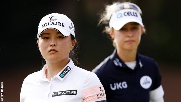 Ko Jin-young was paired with Nelly Korda in Sunday's final round of the LPGA season