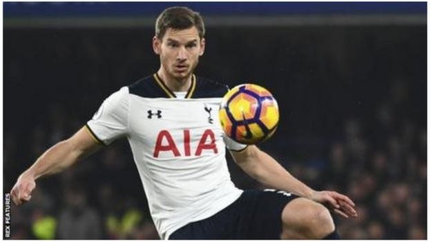 Beki wa Tottenham Jan Vertonghen