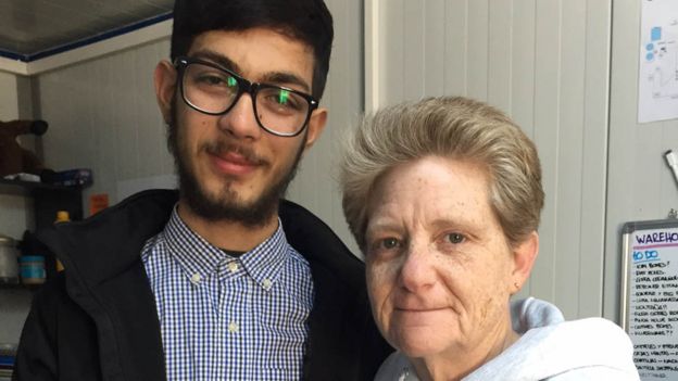 LisaCampbell with a resident of the camp