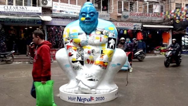 Visit Nepal's yeti logo in Kathmandu