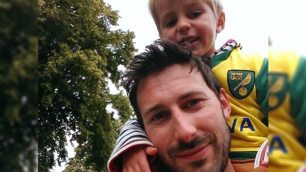 Norwich Finnbar's Force dad determined to keep son's name alive - BBC News