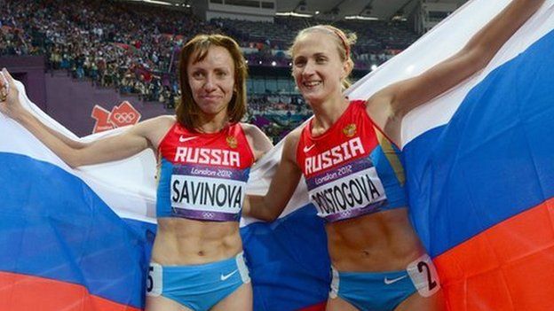 Mariya Savinova and Olga Poistogova