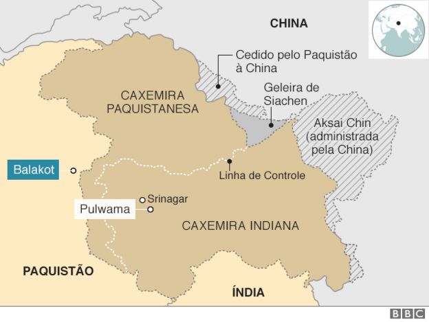 Mapa Caxemira