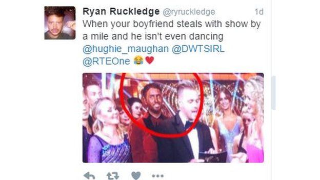 Hughie Maughan's boyfriend Ryan Ruckledge was among those who tweeted