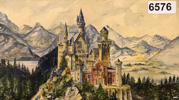 Hitler's painting of Neuschwanstein Castle