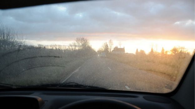 Hayley Sterna's obscured windscreen