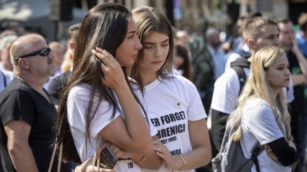 Acto de homenaje en Holanda a las víctimas de Srebrenica en el 24 aniversario de la masacre en el enclave bosnio