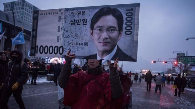 Protesta anti-Samsung.